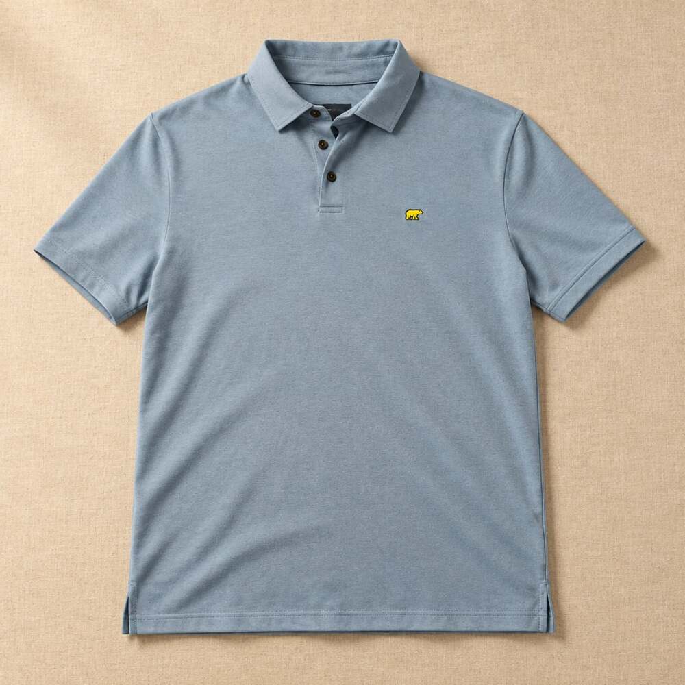Jack Nicklaus Polo Shirt Adult Large Blue Golden Bear Logo Accent